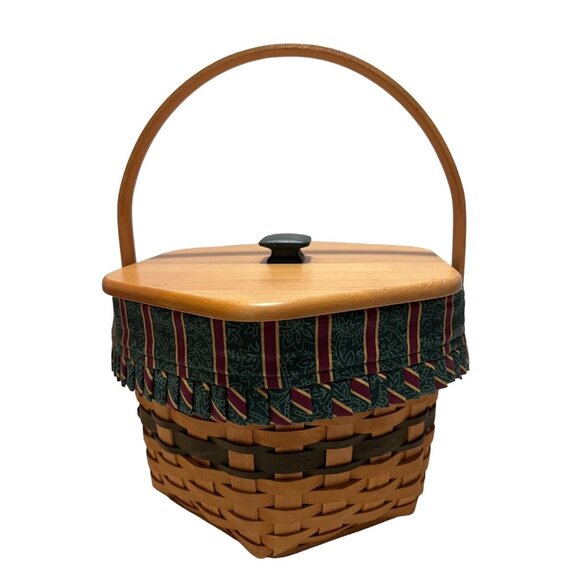 Longaberger Snowflake Basket 1997 Christmas Collection Liner & Divider Insert - Picture 5 of 16